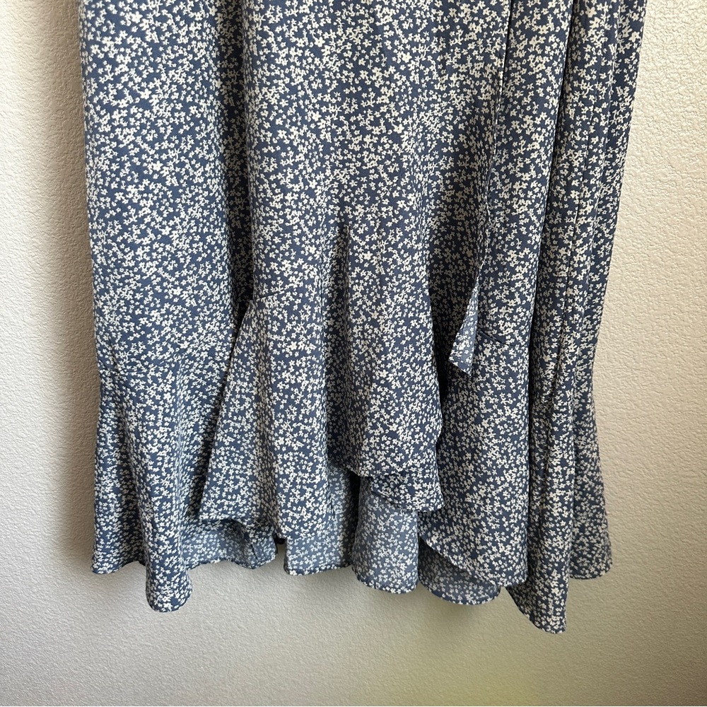 Prettygarden Sz M Women’s Long Sleeve Floral Print Midi Dress Blue - Picture 4 of 12